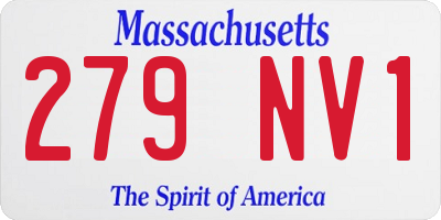MA license plate 279NV1