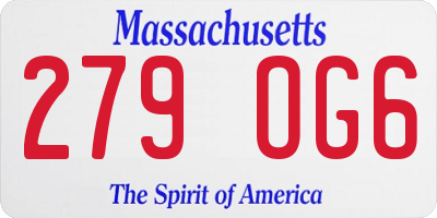 MA license plate 279OG6