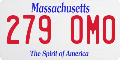 MA license plate 279OM0