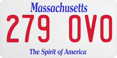 MA license plate 279OV0