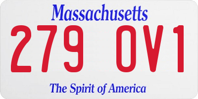 MA license plate 279OV1