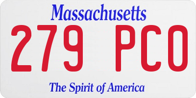 MA license plate 279PC0
