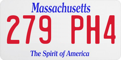 MA license plate 279PH4
