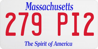 MA license plate 279PI2