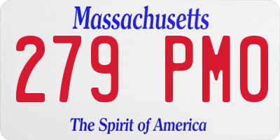 MA license plate 279PM0