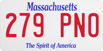 MA license plate 279PN0
