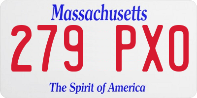 MA license plate 279PX0
