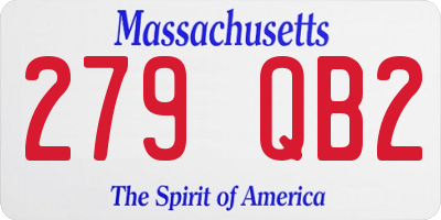 MA license plate 279QB2