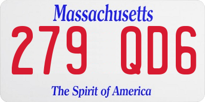 MA license plate 279QD6