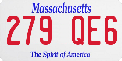 MA license plate 279QE6