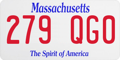 MA license plate 279QG0