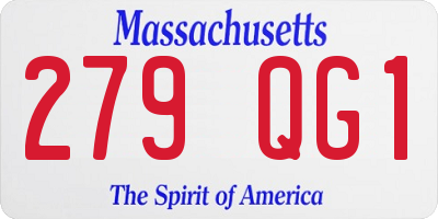 MA license plate 279QG1