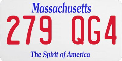 MA license plate 279QG4