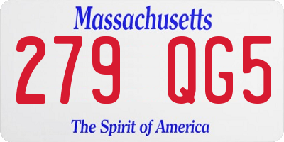 MA license plate 279QG5