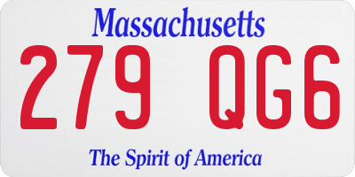 MA license plate 279QG6