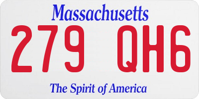 MA license plate 279QH6