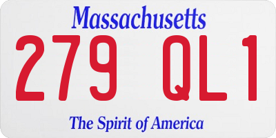 MA license plate 279QL1