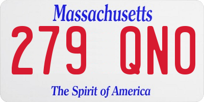 MA license plate 279QN0