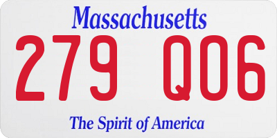 MA license plate 279QO6