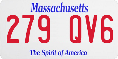 MA license plate 279QV6