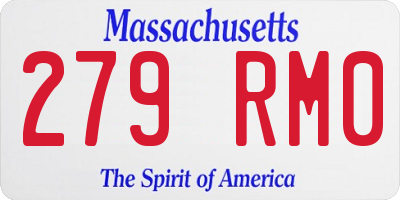 MA license plate 279RM0