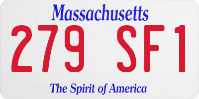 MA license plate 279SF1