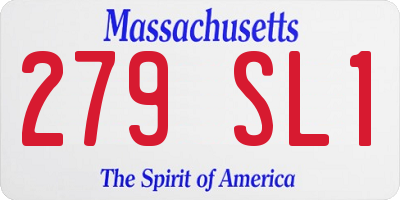 MA license plate 279SL1