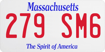 MA license plate 279SM6