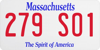 MA license plate 279SO1