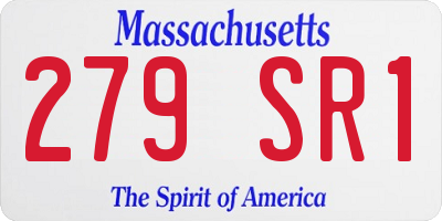 MA license plate 279SR1