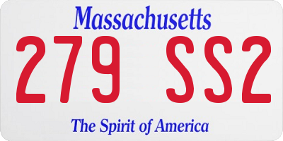 MA license plate 279SS2