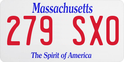 MA license plate 279SX0