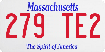 MA license plate 279TE2