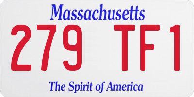 MA license plate 279TF1