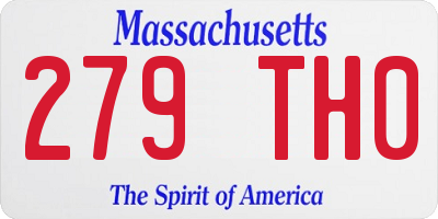 MA license plate 279TH0