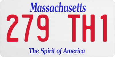 MA license plate 279TH1