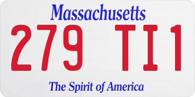 MA license plate 279TI1