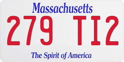 MA license plate 279TI2