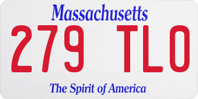 MA license plate 279TL0