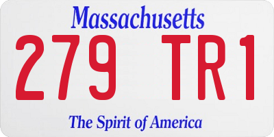MA license plate 279TR1