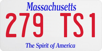 MA license plate 279TS1