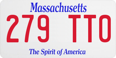 MA license plate 279TT0