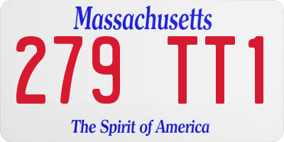 MA license plate 279TT1