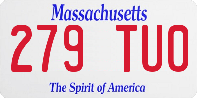 MA license plate 279TU0