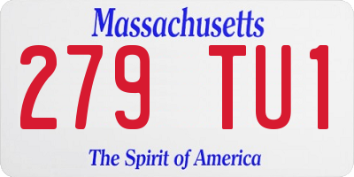 MA license plate 279TU1