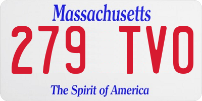 MA license plate 279TV0