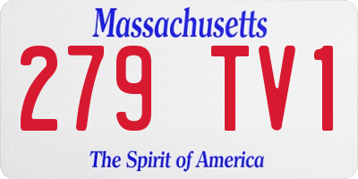 MA license plate 279TV1