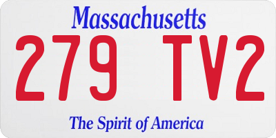 MA license plate 279TV2