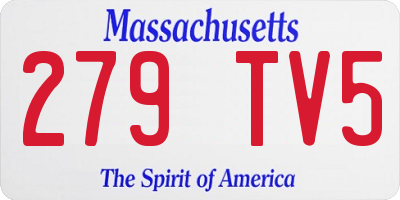 MA license plate 279TV5
