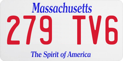 MA license plate 279TV6